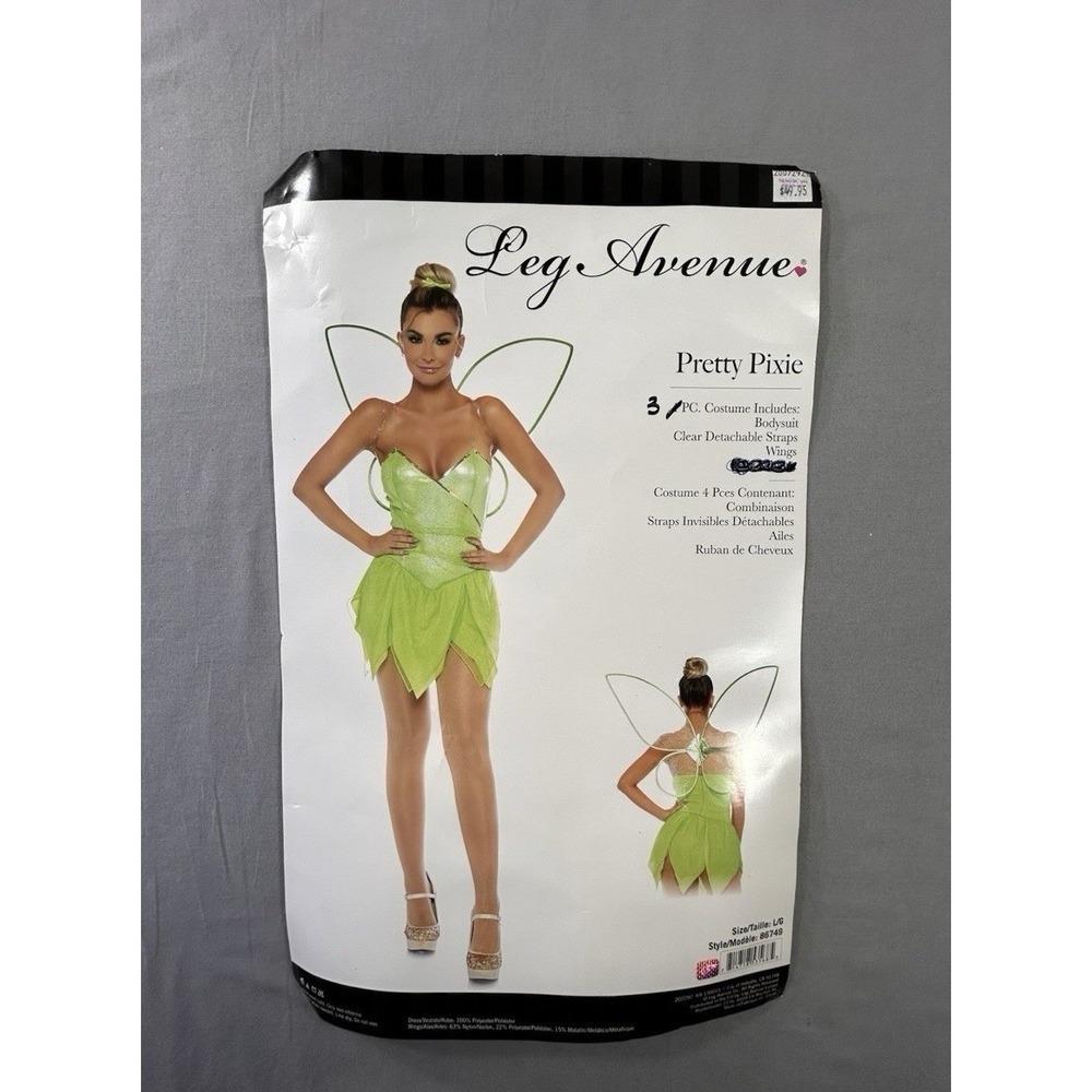 Leg Avenue Pretty Pixie Halloween Costume Women's Medium Tinkerbell Style Fairy - Picture 4 of 12